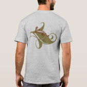 T-shirt van hagedis (voor en achter) (Achterkant)