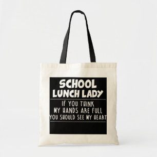 T-shirt van het citaat van Lunch Lady Funny Teache Tote Bag