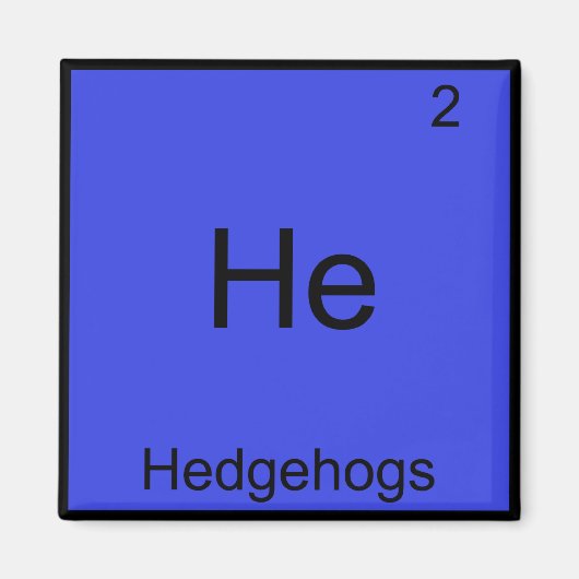 T-shirt van het He-Egels Funny Chemistry Element S Magneet (Voorkant)