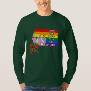 T-shirt van het kerstkoor voor homoseksuele mannen