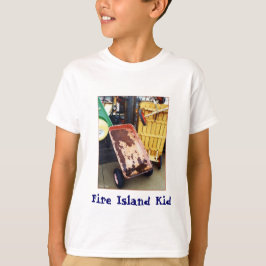 T-shirt van het Kind "Fire Island Kind" met kleurc