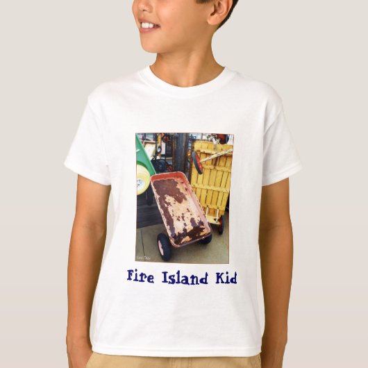 T-shirt van het Kind "Fire Island Kind" met kleurc (Voorkant)