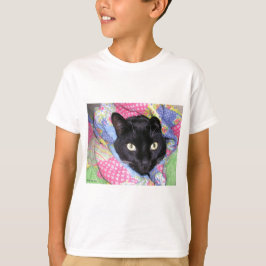 T-shirt van het kind: Funny Cat verpakt in knuppel
