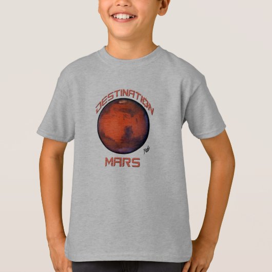 T-shirt van het Kind van bestemming Mars (Voorkant)