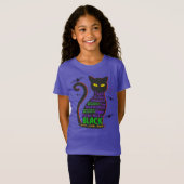T-shirt van het Kind van Black Cat Spell (Voorkant volledig)