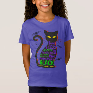 T-shirt van het Kind van Black Cat Spell