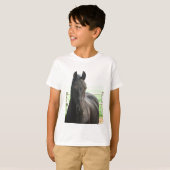 T-shirt van het Kind van Friesian Horse (Voorkant volledig)