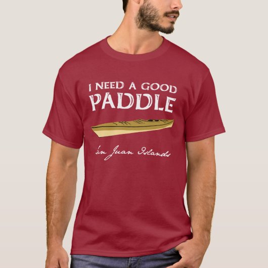 T-shirt van het Man Kayak Paddler (Voorkant)