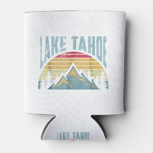 T-shirt van het meer van Tahoe - wandelende kamper Blikjeskoeler (Voorkant)