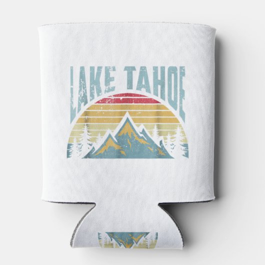 T-shirt van het meer van Tahoe - wandelende kamper Blikjeskoeler (Achterkant)