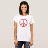 T-Shirt van het Rode Geest Vredesbord (Voorkant volledig)