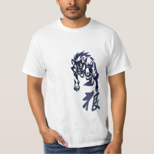 T-shirt van het tattoo van de Wolf
