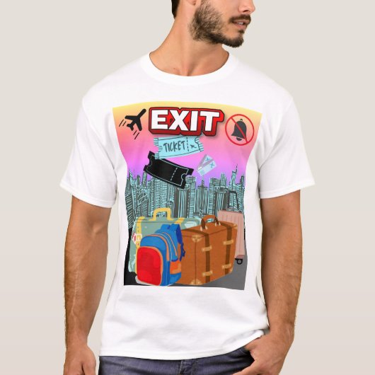 T-shirt van het uitreisbiljet (Voorkant)