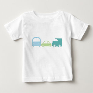 T-shirt van het verkeer in Zachte Blauwen en Groen