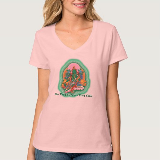 T-shirt van het Vrouw Green Tara (Voorkant)