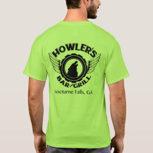 T-shirt van Howler's Mannen (Achterkant)