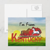 T-SHIRT van Kentucky Briefkaart (Voorkant / Achterkant)