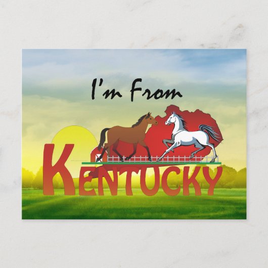 T-SHIRT van Kentucky Briefkaart (Voorkant)