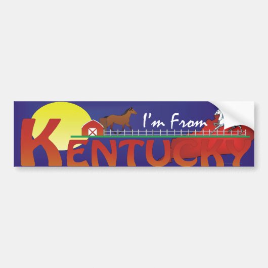 T-SHIRT van Kentucky Bumpersticker (Voorkant)