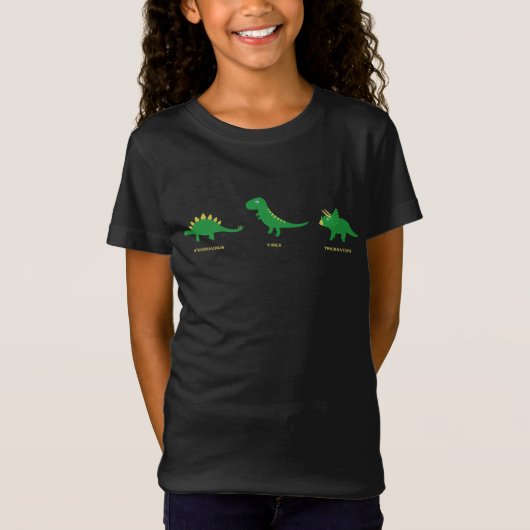 T-shirt van kinderen met dinosaurussen (Voorkant)