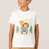 T-shirt van kinderen met Schattigee Cartoon Dieren (Voorkant)