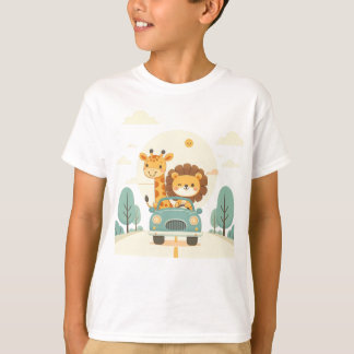 T-shirt van kinderen met Schattigee Cartoon Dieren