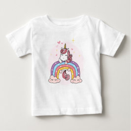 T-SHIRT VAN KINDEREN : UNICORN OP EEN RAINBOW