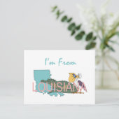 T-SHIRT van Louisiana Briefkaart (Staand voorkant)