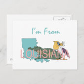 T-SHIRT van Louisiana Briefkaart (Voorkant / Achterkant)