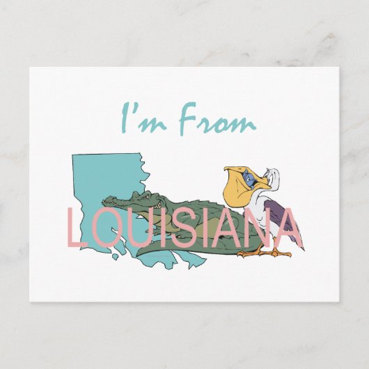 T-SHIRT van Louisiana Briefkaart (Voorkant)