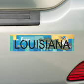 T-SHIRT van Louisiana Bumpersticker (Op auto)