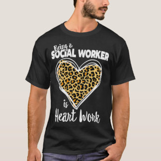 T-shirt van maatschappelijk werker Cute Leopard Gi