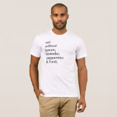 t-shirt van mannen "niet zonder etherische oliën" (Voorkant volledig)