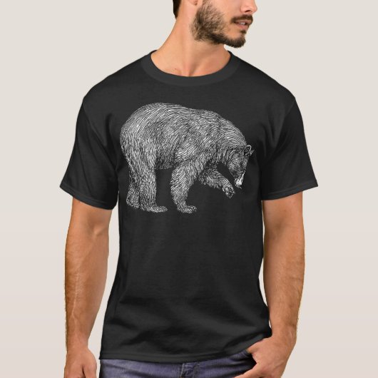 T-shirt van Mannen van Beren van Grizzly (Voorkant)