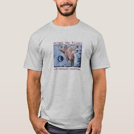 T-shirt van mannen van Flying Pig Studio (Voorkant)