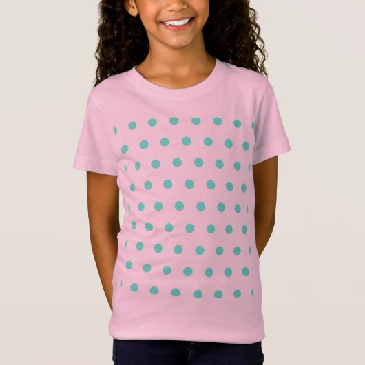 T-shirt van Polka Dot Child (Pink & Aqua) (Voorkant)
