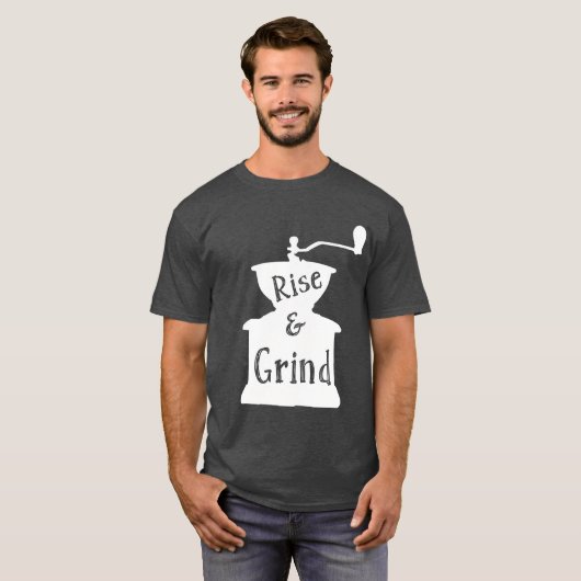 T-shirt van rotsen en fijnkoffie (Voorkant volledig)