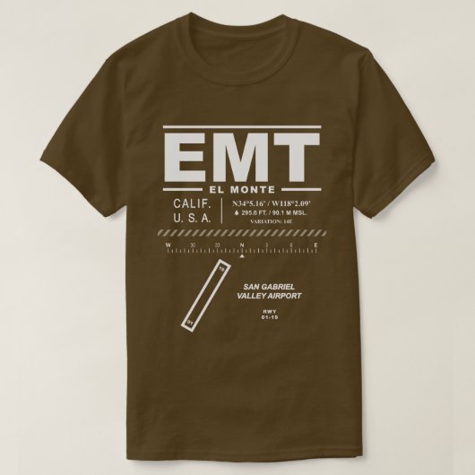 T-shirt van San Gabriel Valley Airport EMT (Design voorkant)