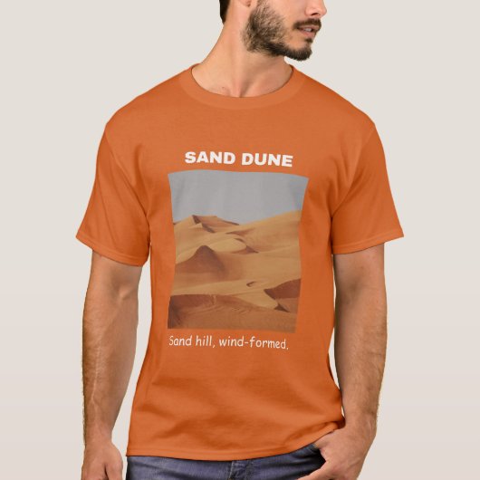 T-shirt van Sand Dune Geography in Texaans Sinaasa (Voorkant)