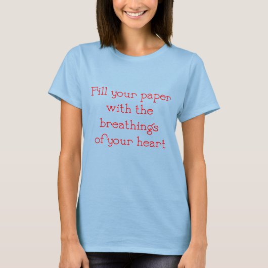 T-shirt van schrijver (Voorkant)