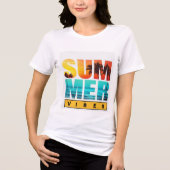 T-shirt van Summer Vibes - Vibrant Sunset & Ocean. (Voorkant)
