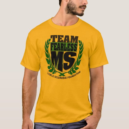 T-shirt van teamloze MS-Mannen (Voorkant)