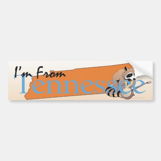 T-SHIRT van Tennessee Bumpersticker (Voorkant)