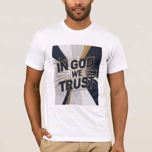 T-shirt van Unisexe - "IN GOD WE TRUST" (Voorkant)