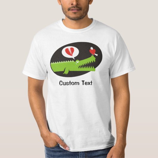 T-shirt van verliefde alligator (Voorkant)