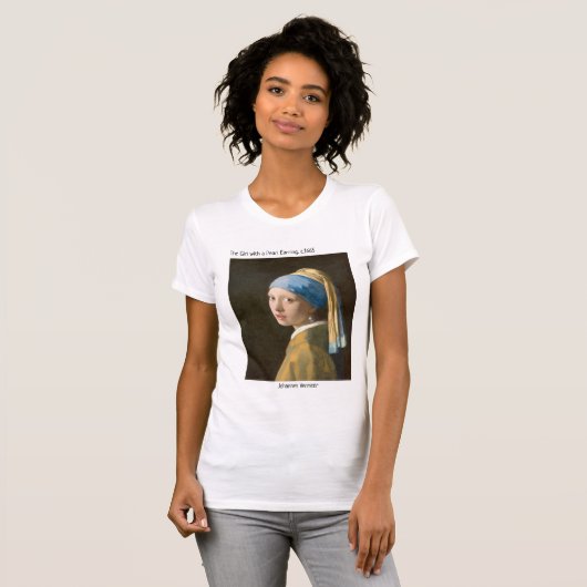 T-Shirt van Vermeer schilderen (Voorkant volledig)