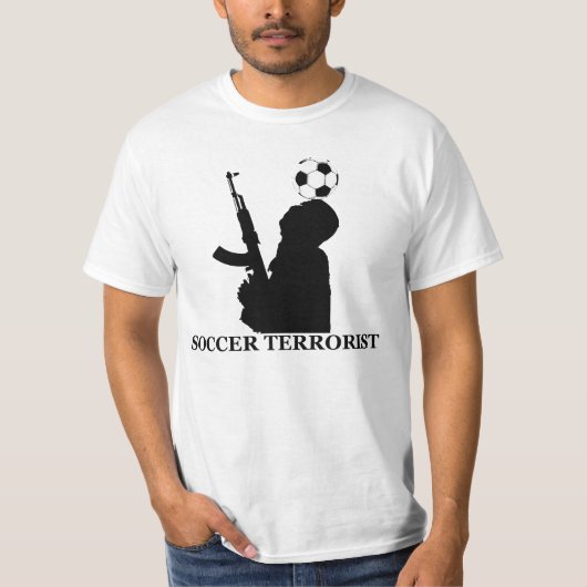 T-shirt van waarde voor voetbalterroristen (Voorkant)