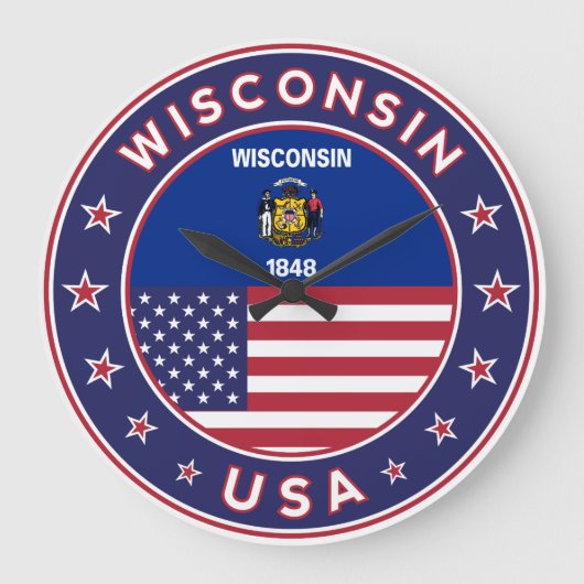 T-shirt van Wisconsin, Grote Klok (Voorkant)