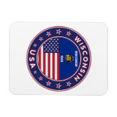 T-shirt van Wisconsin, Magneet (Horizontaal)