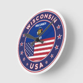 T-shirt van Wisconsin, Ronde Klok (Hoek)